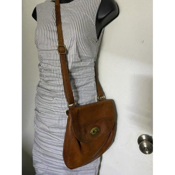 Fossil brown leather shoulder bag - Picture 6 of 12